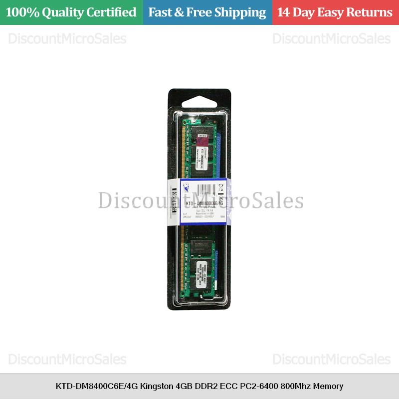 Kingston memory 4gb dimm 240pin ddr2 800mhz / pc2-6400 - ecc (740617140354)