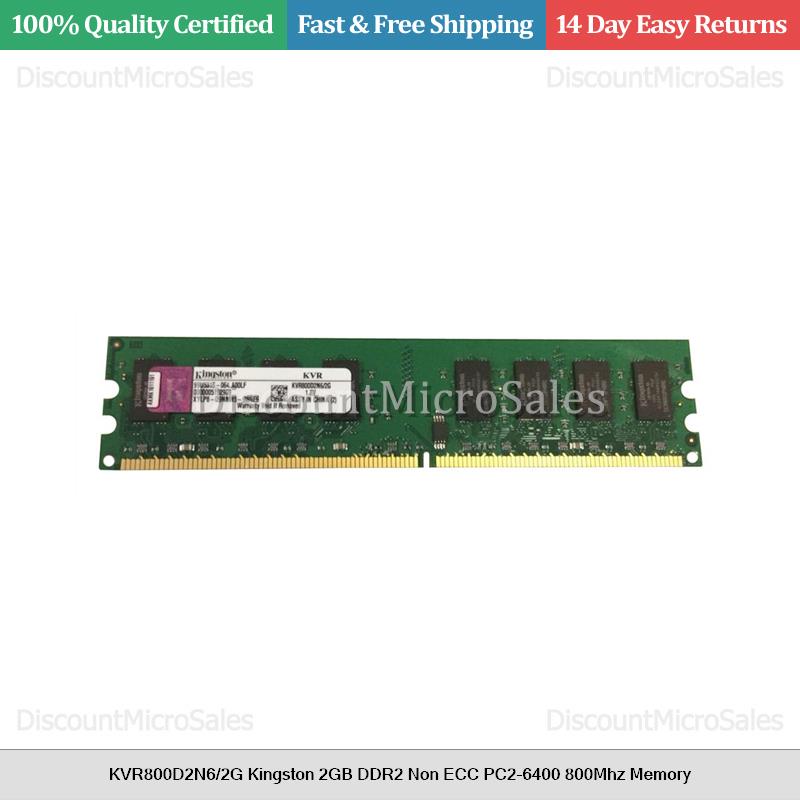Модуль памяти 2gb ddr2 sdram kingston valueram kvr800d2n6/2g (pc6400, 800mhz, cl6) (740617128505)
