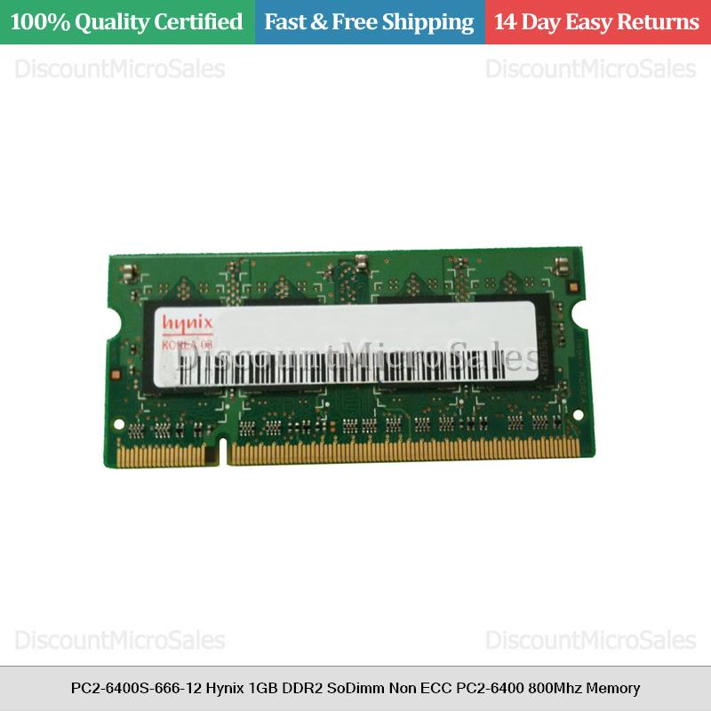 Pc2 6400s 666 12 Hynix 1gb Ddr2 Sodimm Non Ecc Pc2 6400 800mhz Memory Ebay