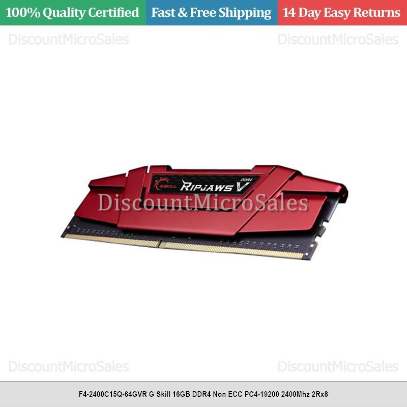 F4-2400C15Q-64GVR G Skill 16GB DDR4 Non ECC PC4-19200 2400Mhz 2Rx8