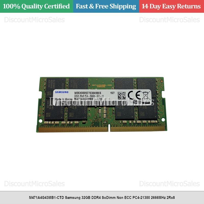 M471A4G43MB1-CTD Samsung 32GB DDR4 SoDimm Non ECC PC4-21300